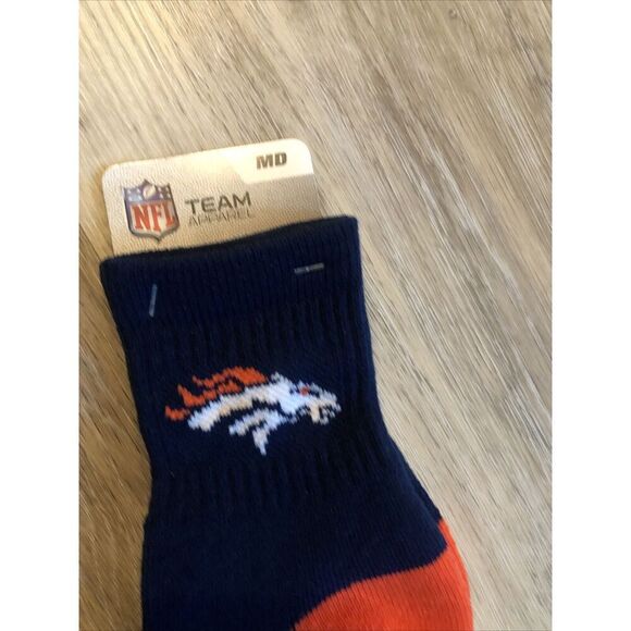NFL Denver Broncos Reebok Team Logo Adult Crew Socks MD MEN 5-10 W6-11. - Picture 5 of 12
